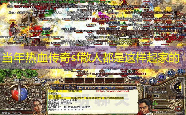 当年热血传奇sf散人都是这样起家的