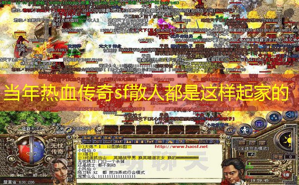 当年热血传奇sf散人都是这样起家的