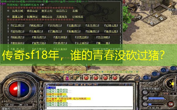 传奇sf18年，谁的青春没砍过猪？