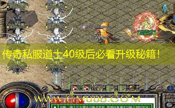 传奇私服道士40级后必看升级秘籍!
