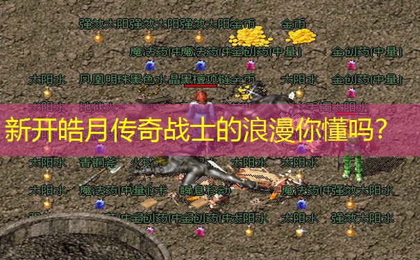 新开皓月传奇战士的浪漫你懂吗？