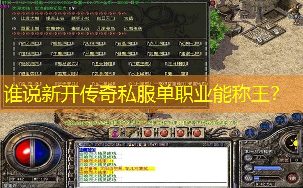 谁说新开传奇私服单职业能称王？